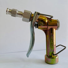 F-S-125 Plated Trivalent Yellow/Gold Heavy Duty Metal Garden Hose Sprayer With Adjustable Sprayer Nozzle