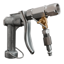 An image of a Tri-Con air/water pressure wash system with a quick connect coupler attached.